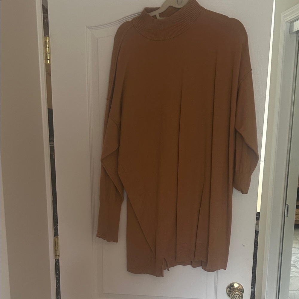 Womens Brown Sweater dress